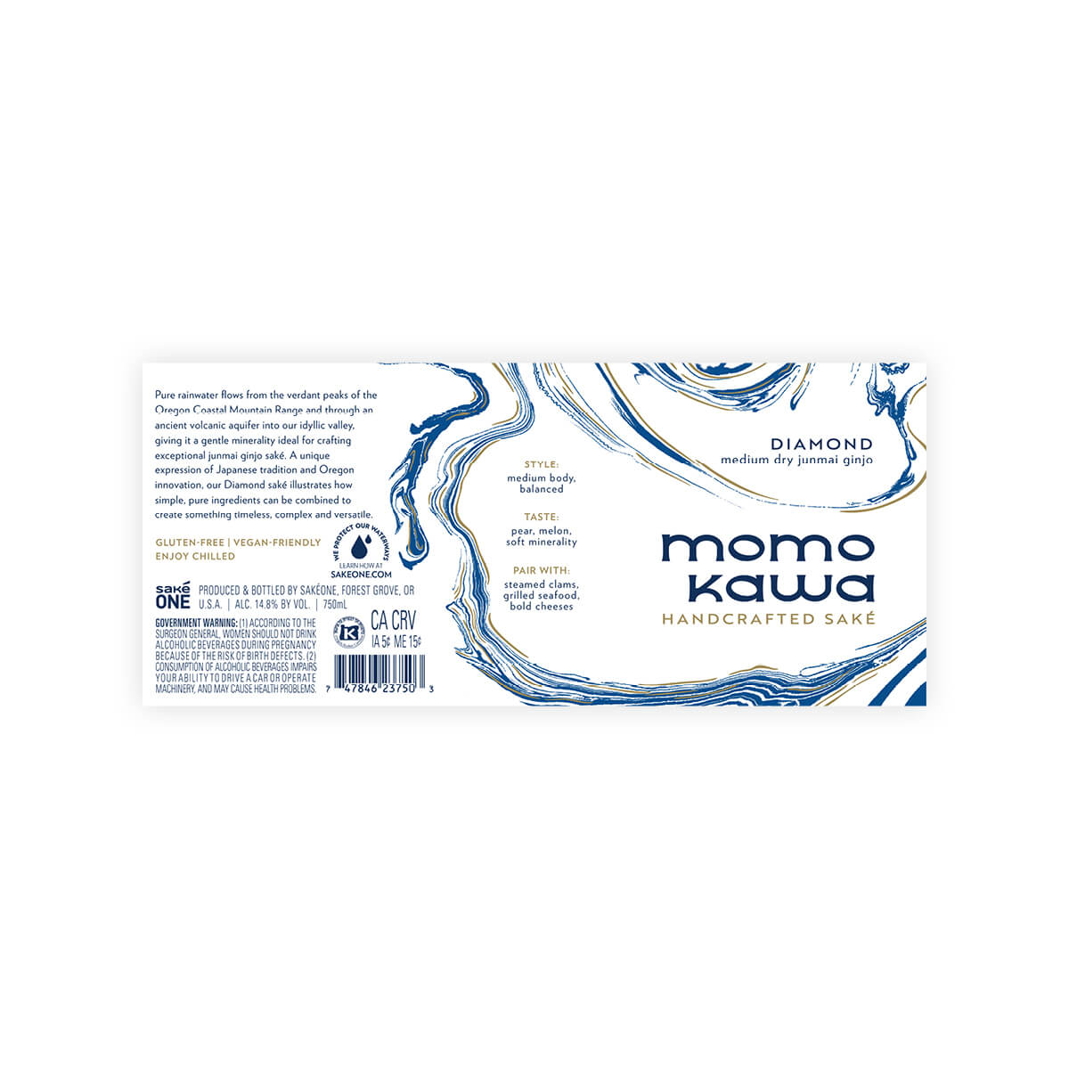 Momokawa “Diamond” front label