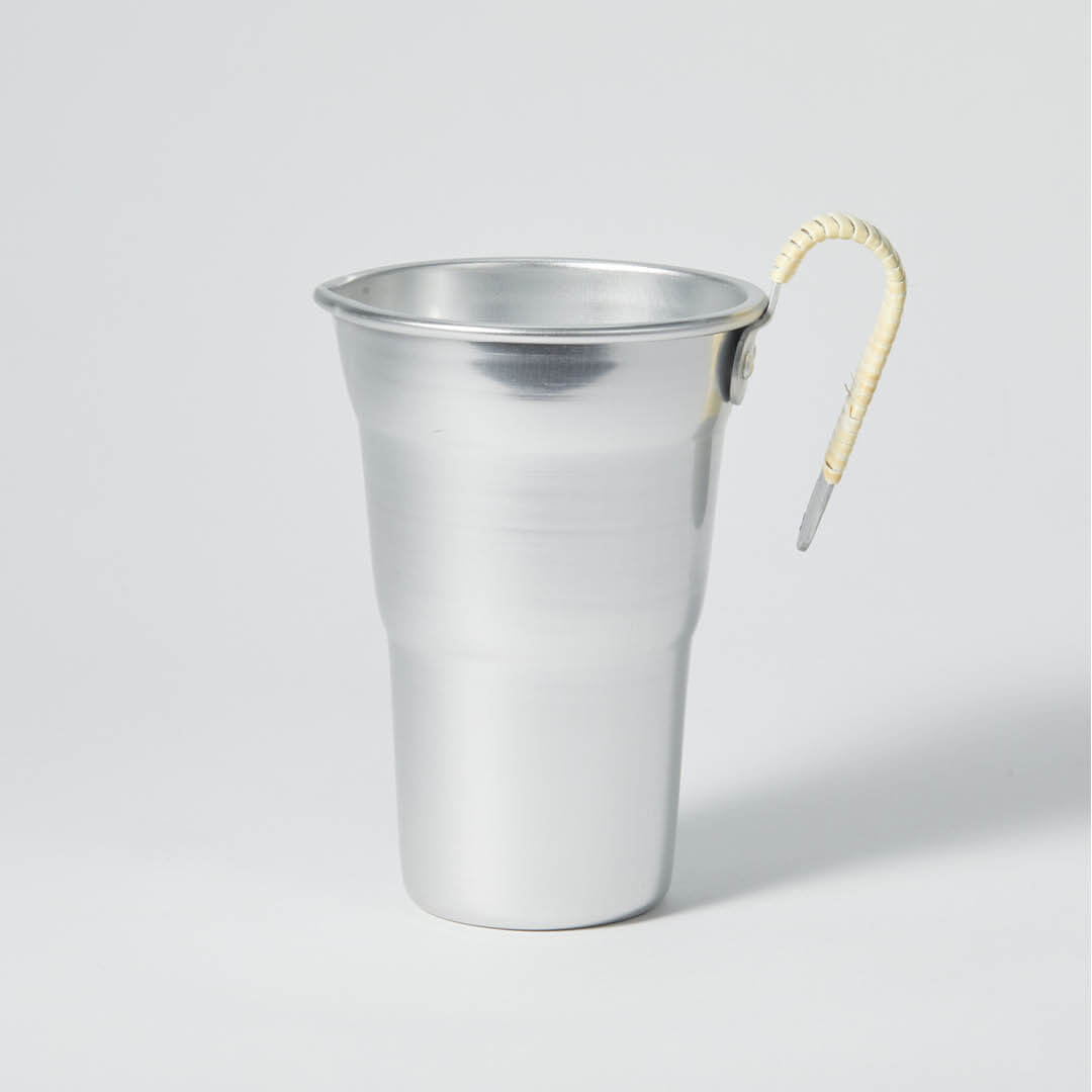 Aluminum Chirori Sake Warmer, upward angled view