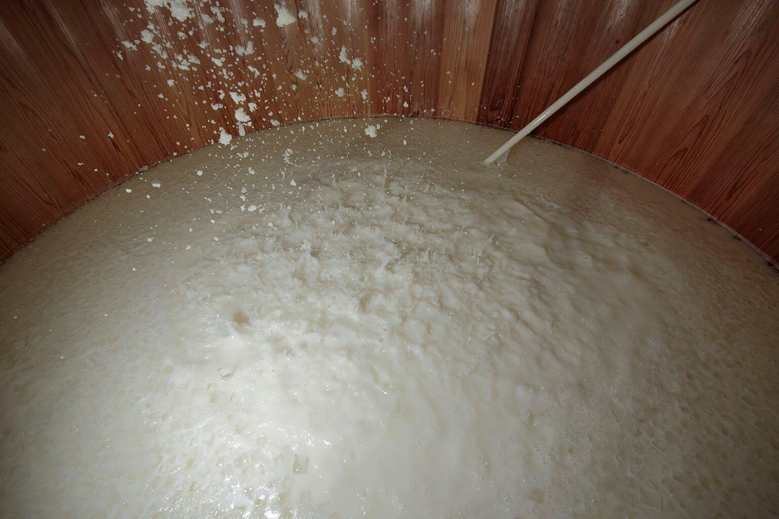 Brewing sake in wooden tanks