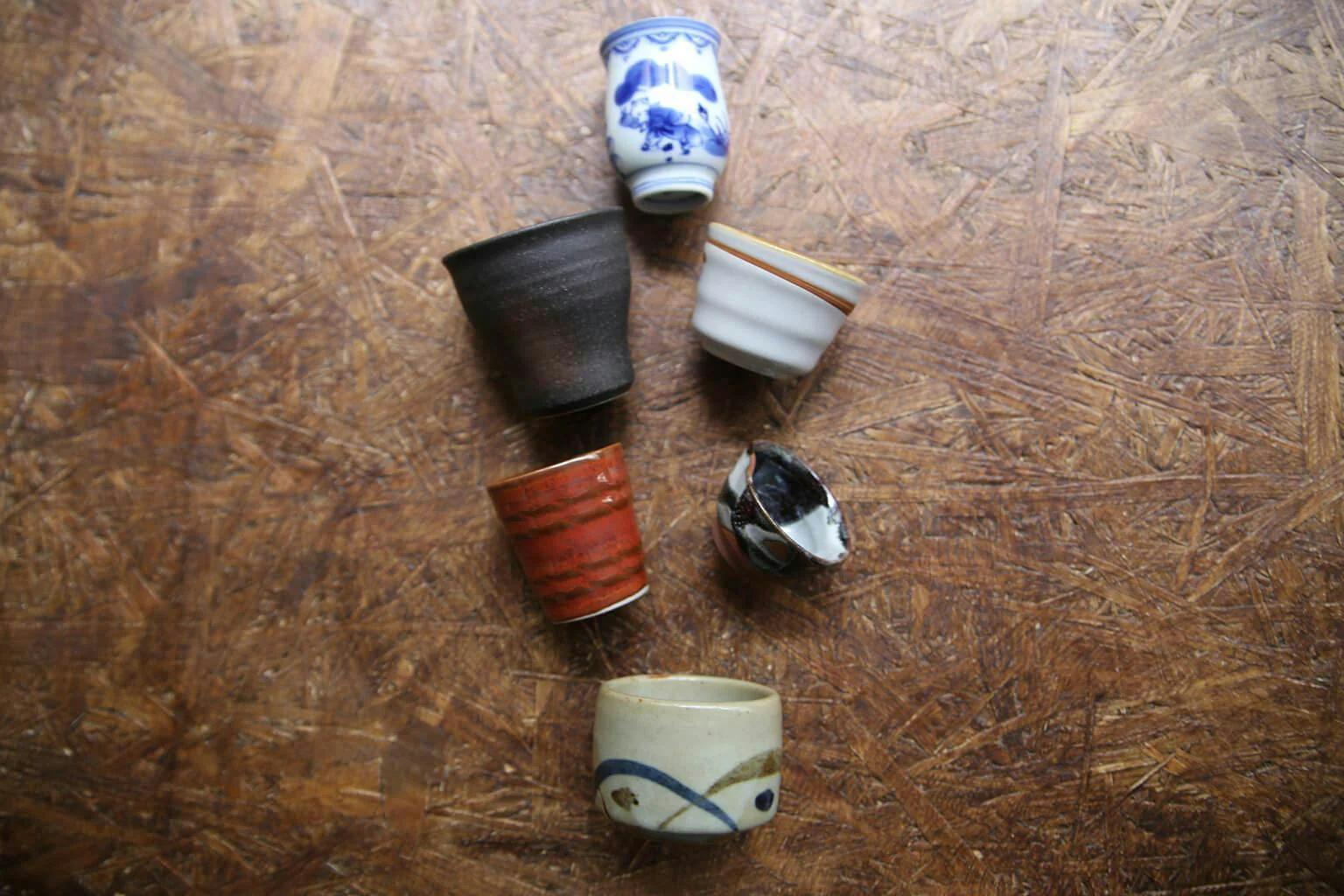 Various shape of cups
