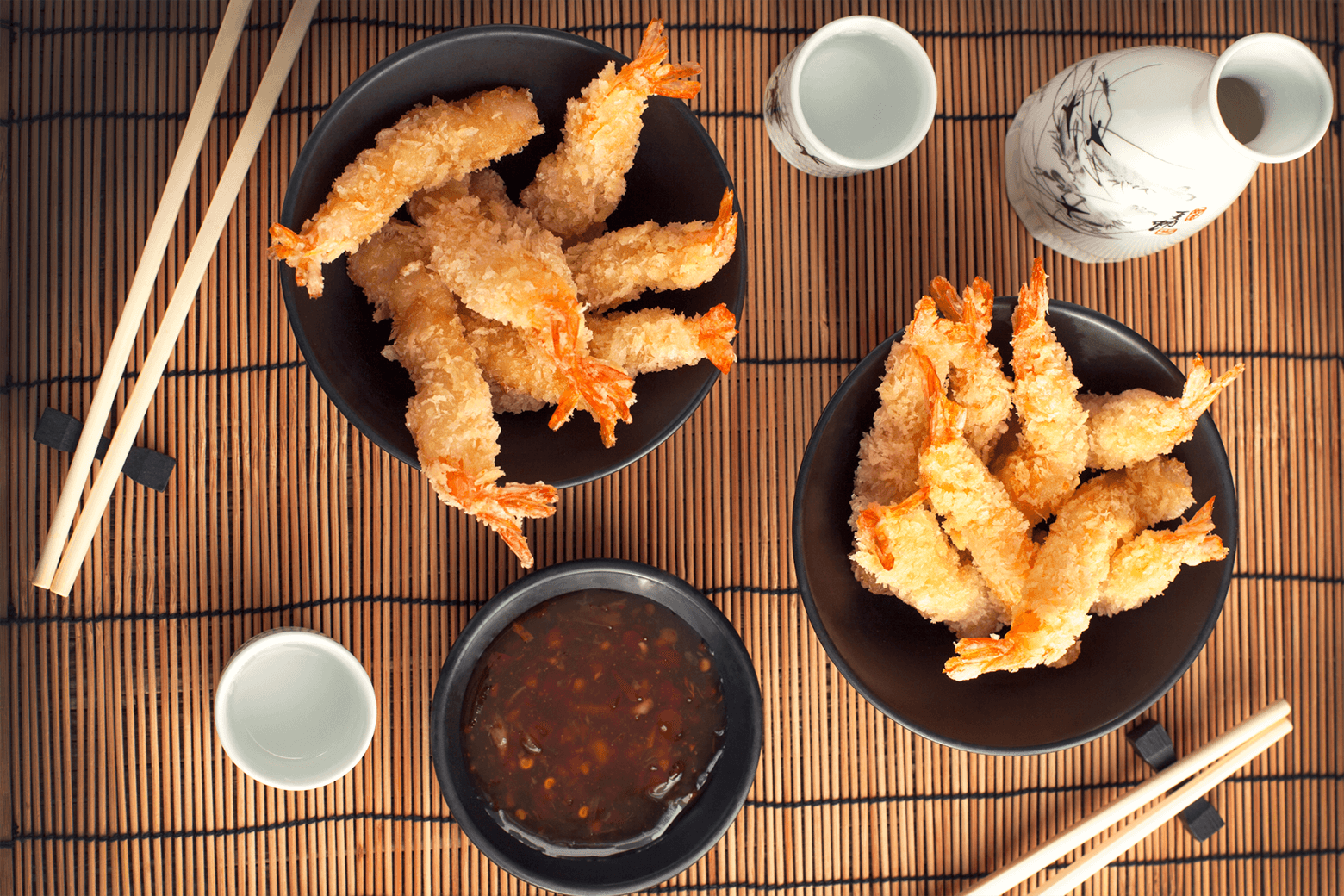 Shrimp tempura dish