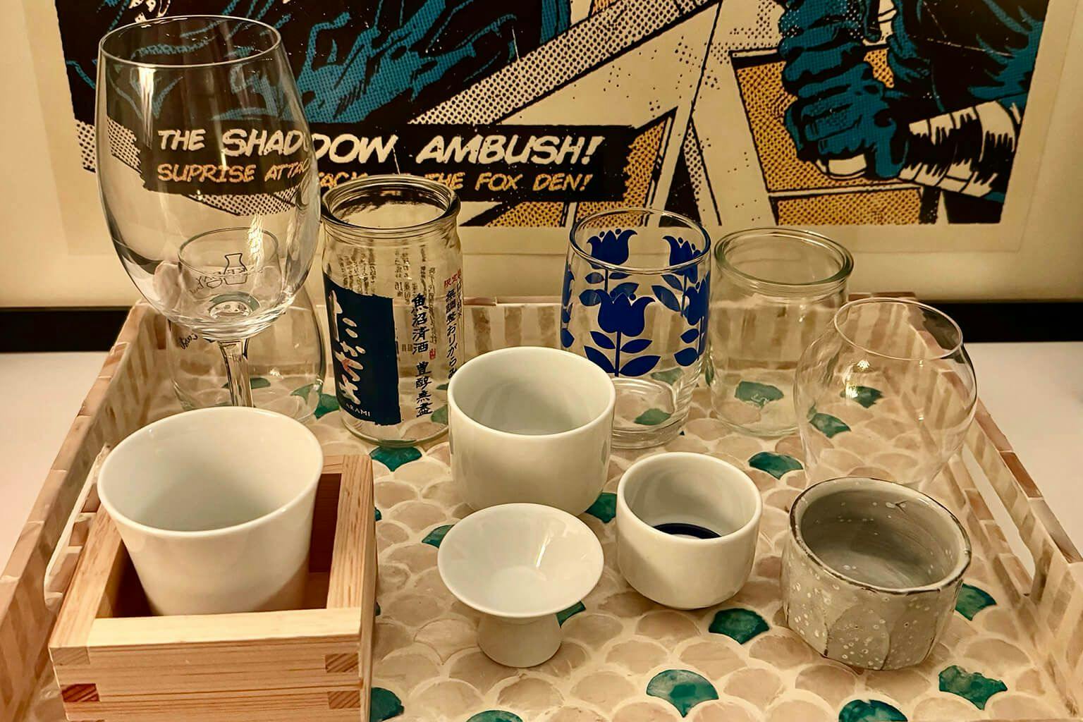 There are so many types of sake vessels, from small ochoko to your regular wine glass
