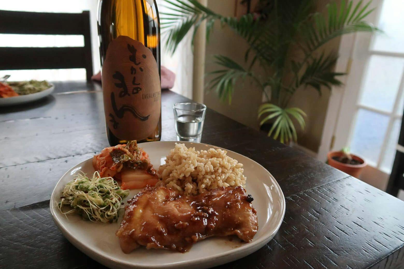 Mukasinomanma and chicken teriyaki