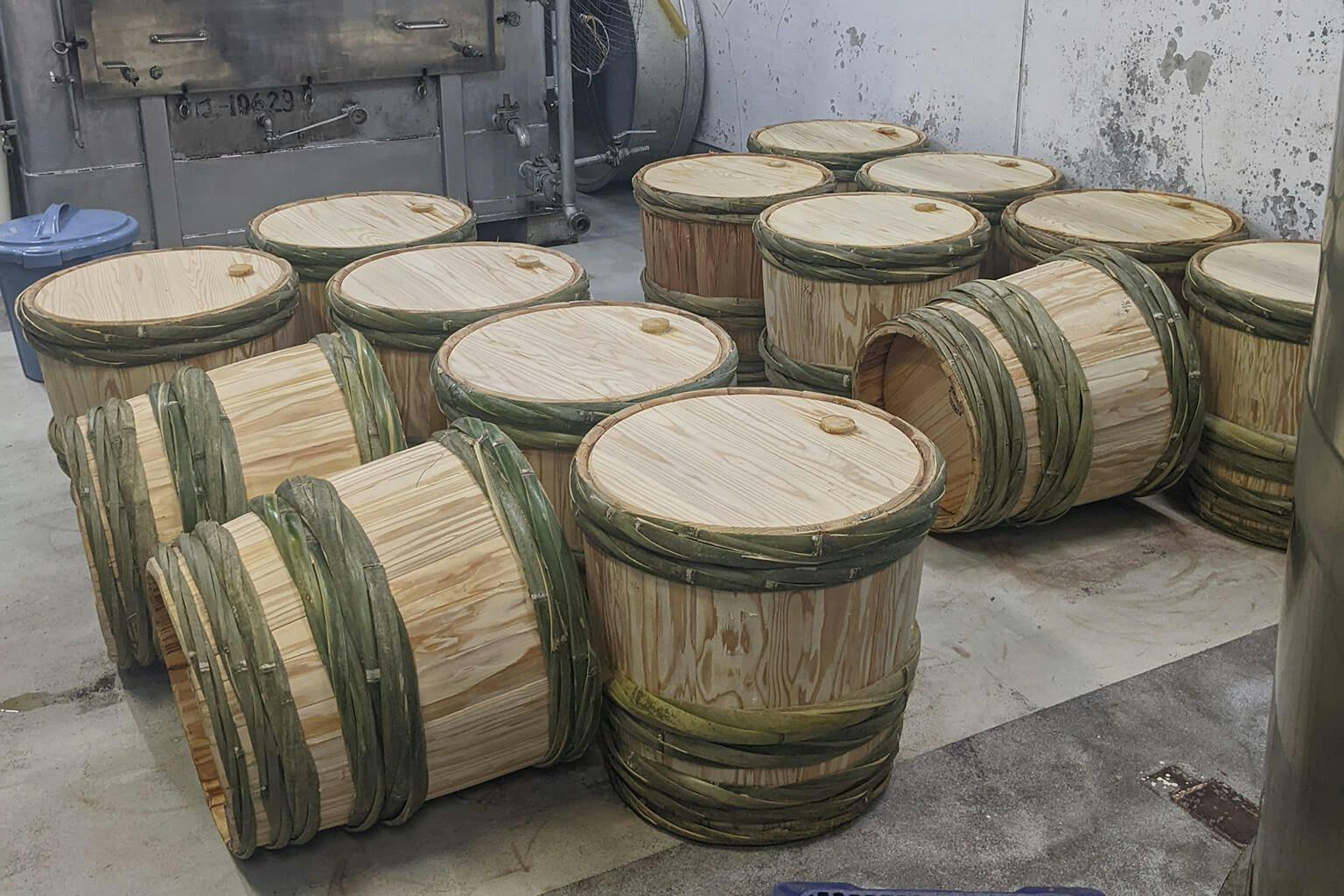 Taru barrels in Choryo Brewing Company