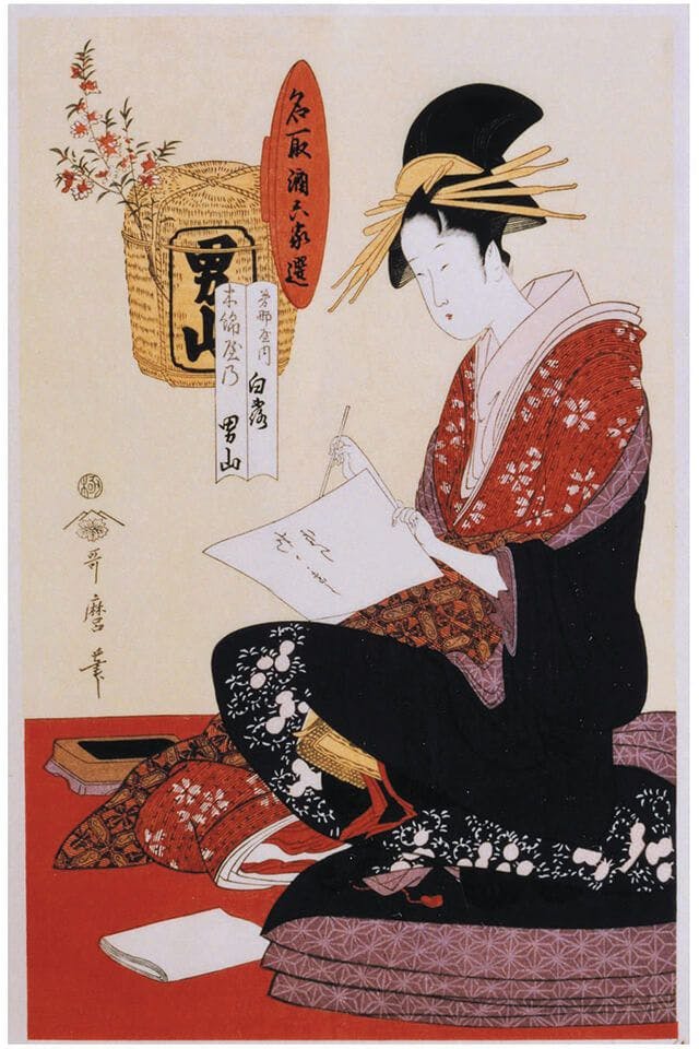 Ukiyoe print by Kitagawa Utamaro circa 1794