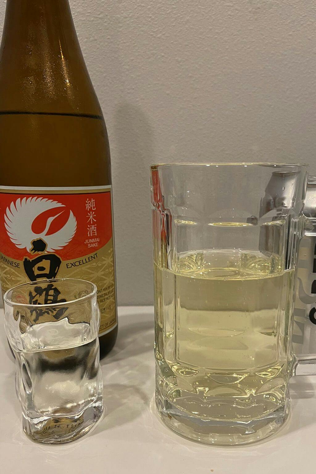 Sake bomb with junmai and cider