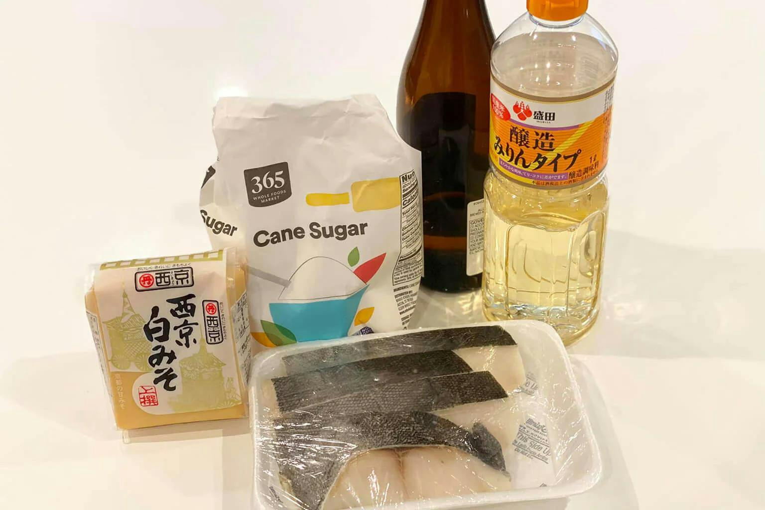 Ingredients for miso cod