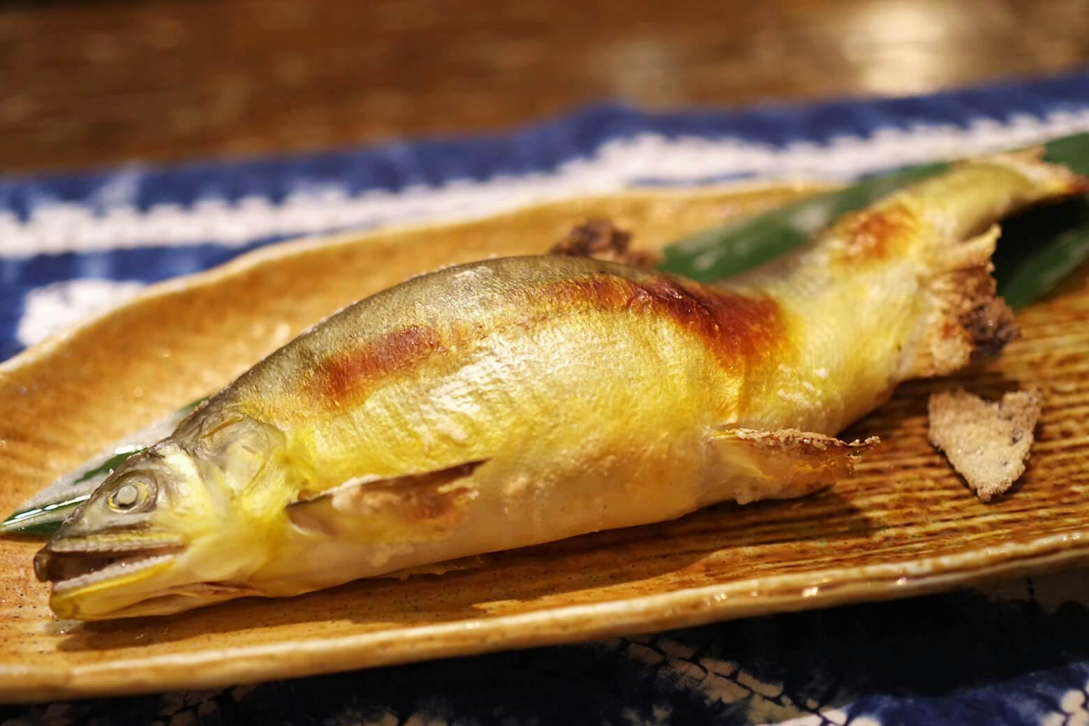 Grilled ayu fish