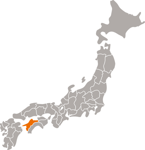 Shikoku region map