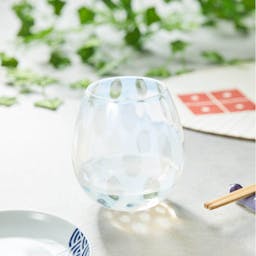 “Karai” Taisho Roman (Polka Dot), on a table