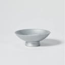 Porcelain Sakazuki Cup With Silver Urushi Lacquer, upward angled view