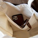 “Team Warm” Tote Bag inside pocket