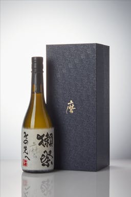Dassai “Beyond” Junmai Daiginjo, standing in front of a product box