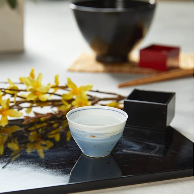 Ultra Thin Cup (Starry Night Pattern), on a table
