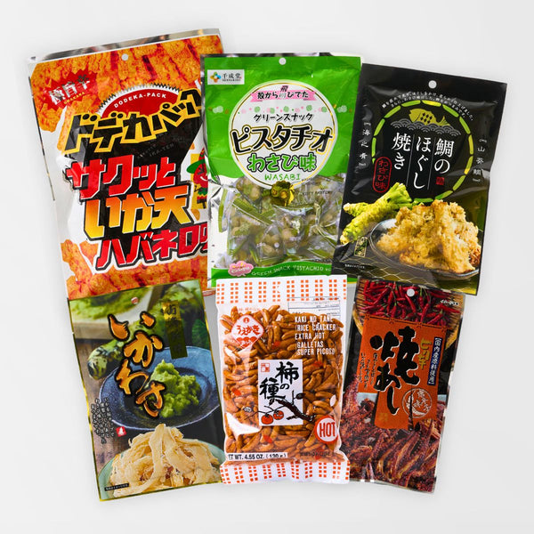 Japanese Variety Snack Set Spicy 6pcs