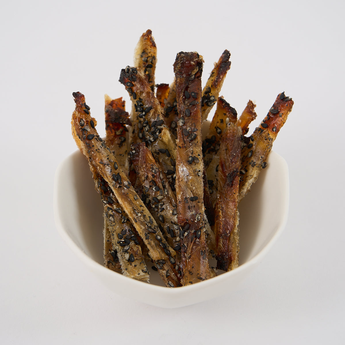 Grilled Sardine Strips with Black Sesame
