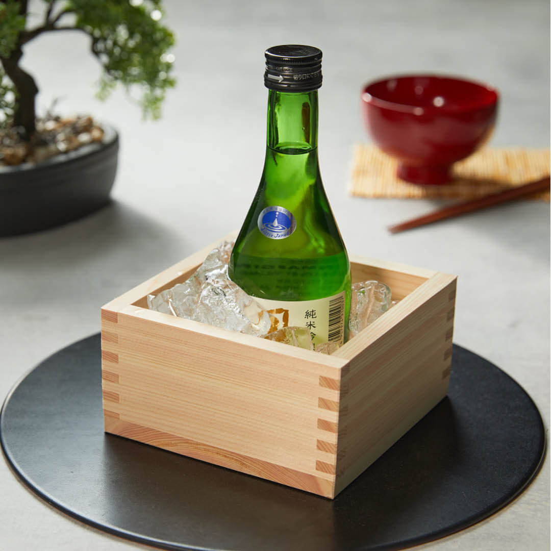 Hinoki Masu Large, on a table