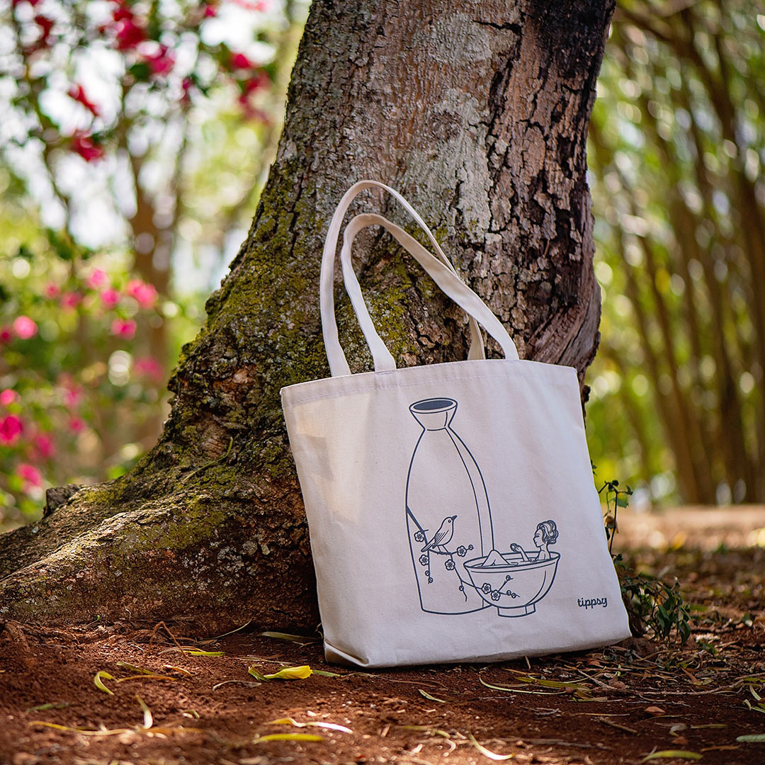 “Team Warm” Tote Bag at the park